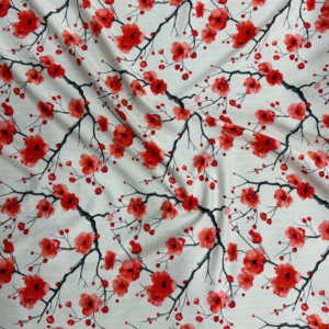 Off-White Vine Floral Linen Boski