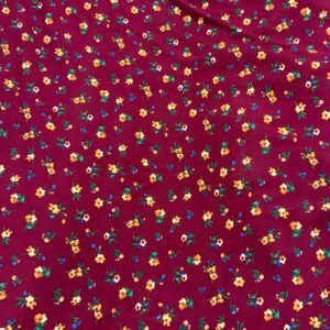 Maroon Floral Linen Boski
