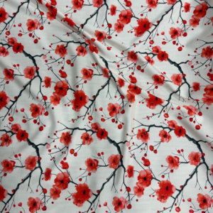 Off-White Vine Floral Linen Boski