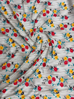 987 Light Taupe Floral Linen Boski