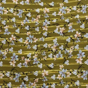 3 Mustard Stripe Floral Linen Boski