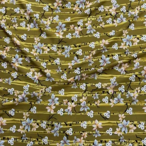 3 Mustard Stripe Floral Linen Boski