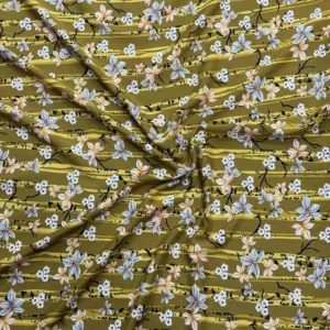 3 Mustard Stripe Floral Linen Boski