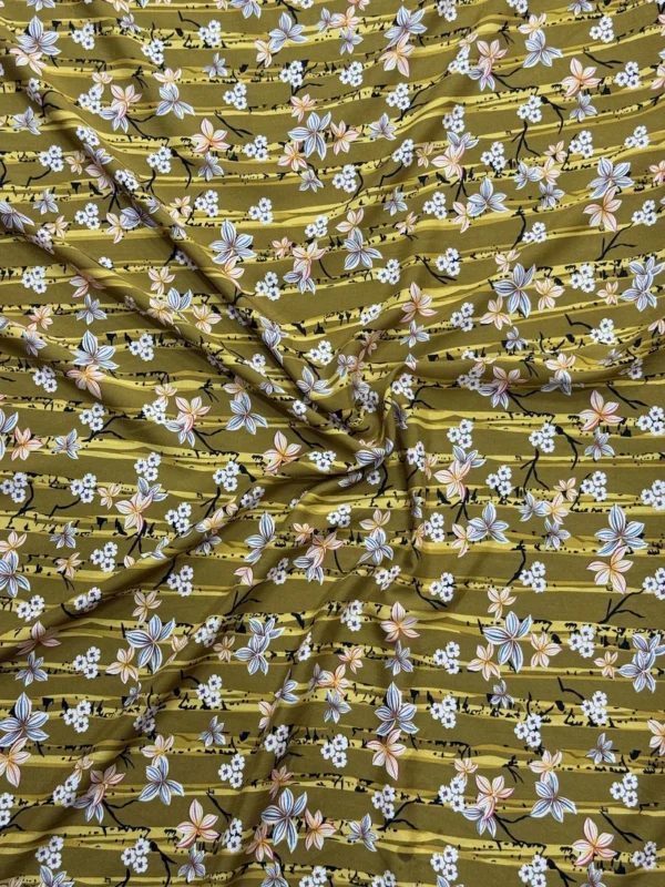 3 Mustard Stripe Floral Linen Boski