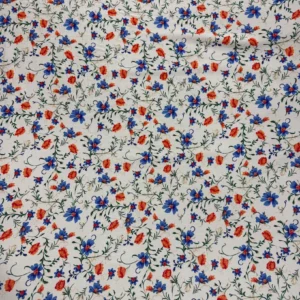 Off White Floral Linen Boski
