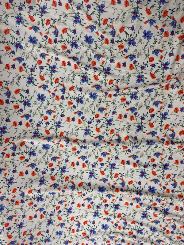Off White Floral Linen Boski