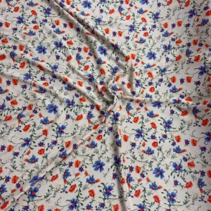 Off White Floral Linen Boski