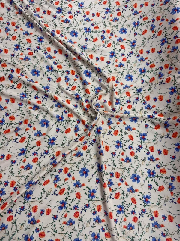 Off White Floral Linen Boski