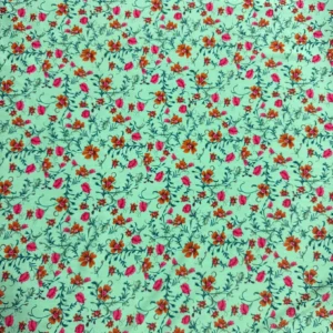 Mint Green Floral Linen Boski