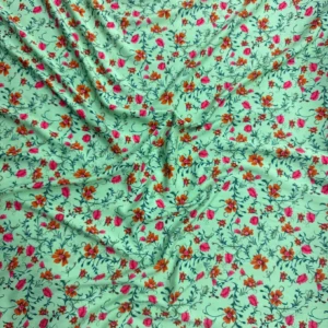 Mint Green Floral Linen Boski