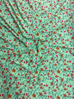 IMG_0980 Mint Green Floral Linen Boski