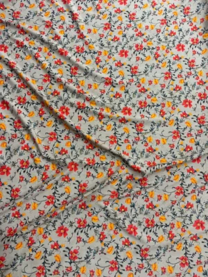 Beige Floral Linen Boski