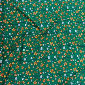 Green Floral Linen Boski