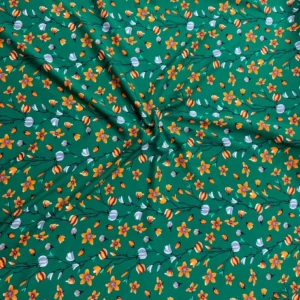Green Floral Linen Boski