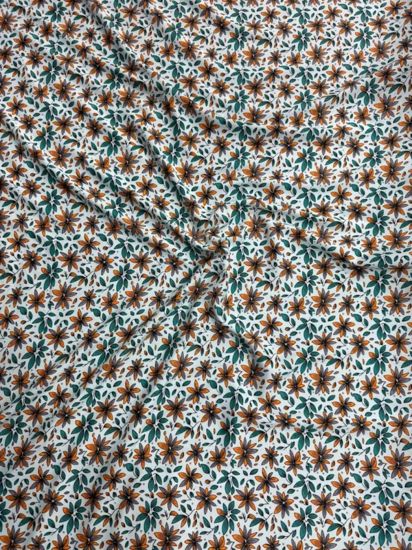 Aqua Floral Linen Boski