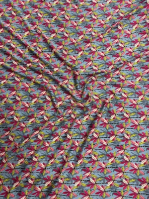 Grey Floral Linen Boski