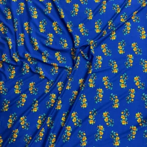 Royal Blue Floral Linen Boski