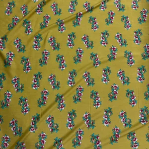 Mustard Yellow Floral Linen Boski