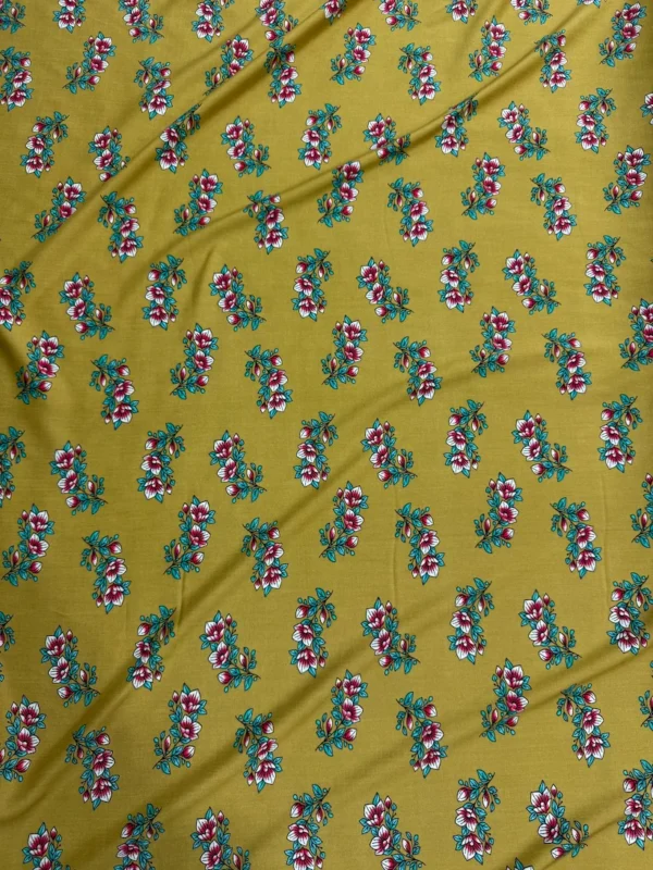 Mustard Yellow Floral Linen Boski