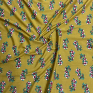 Mustard Yellow Floral Linen Boski