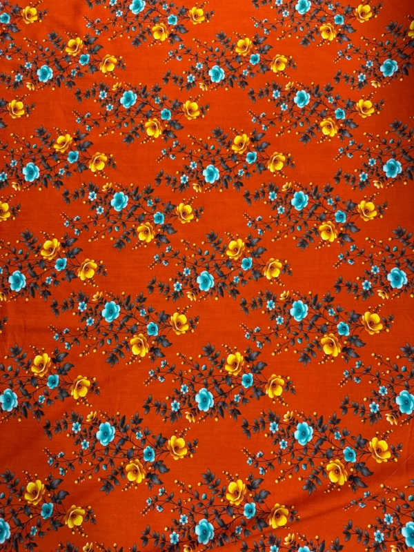 Rust Floral Linen Boski
