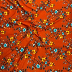 Rust Floral Linen Boski