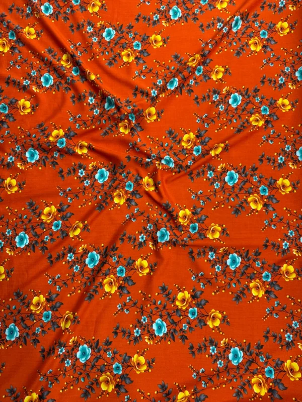 Rust Floral Linen Boski
