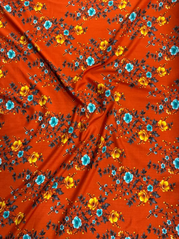 Rust Floral Linen Boski