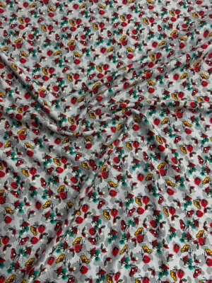Grey Small Floral Linen Boski