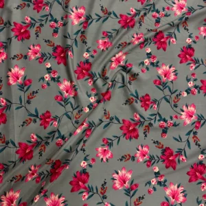Grey Floral Linen Boski