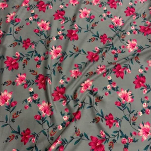 Grey Floral Linen Boski