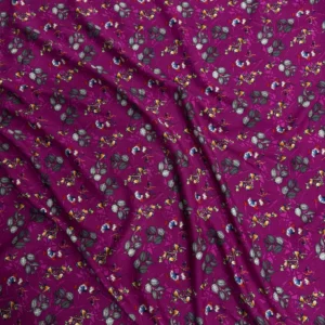 Burgundy Floral Linen Boski
