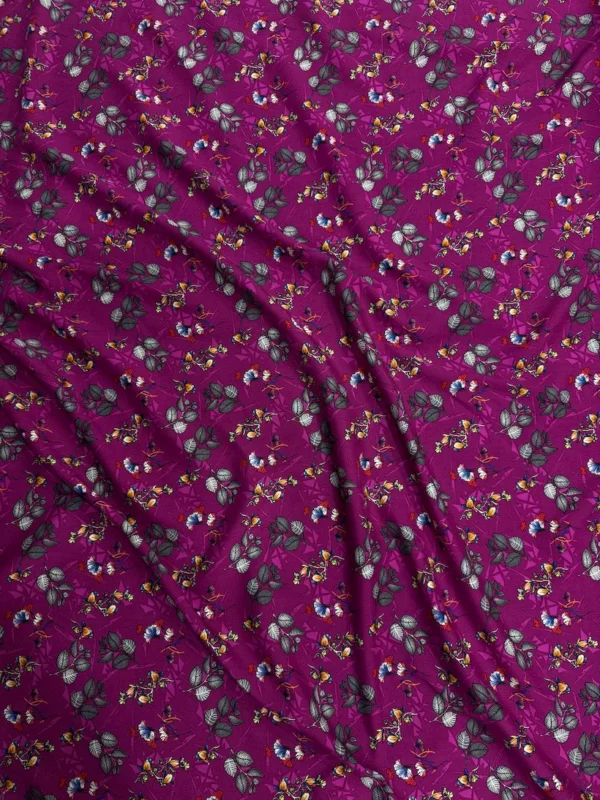 Burgundy Floral Linen Boski