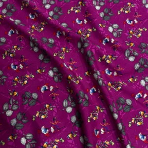 Burgundy Floral Linen Boski