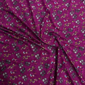 Burgundy Floral Linen Boski