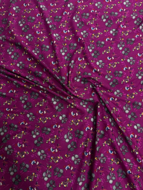 Burgundy Floral Linen Boski
