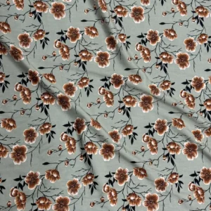 Sage Green Floral Linen Boski