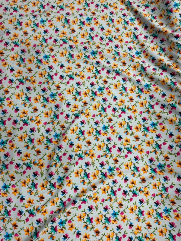 Bluish Grey Floral Linen Boski
