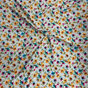 Bluish Grey Floral Linen Boski
