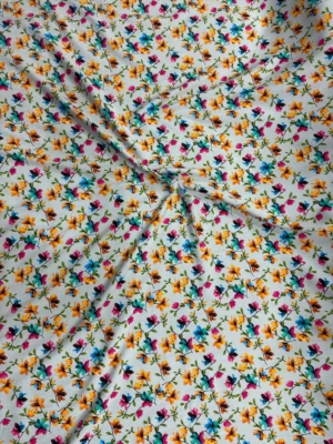 Bluish Grey Floral Linen Boski
