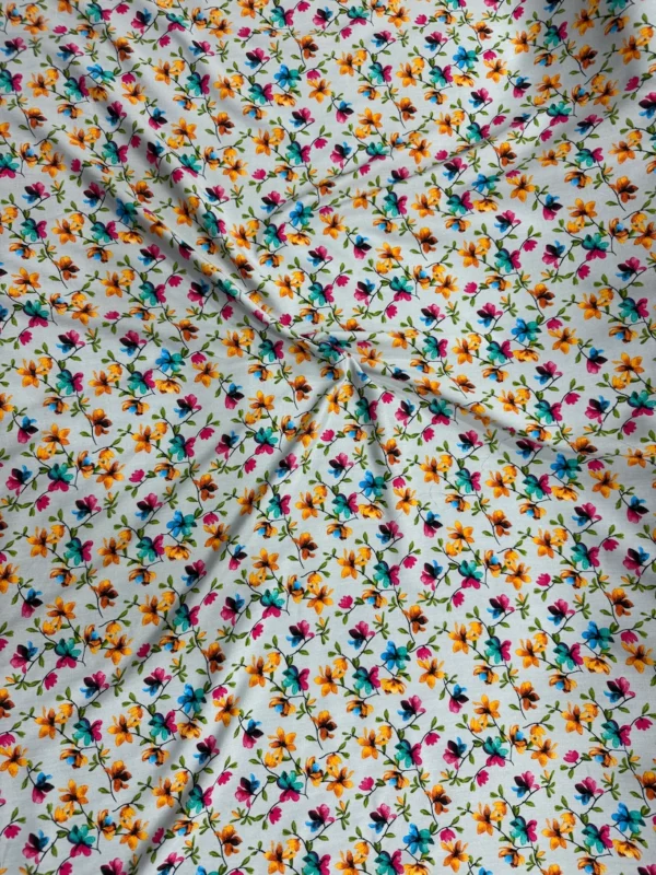 Bluish Grey Floral Linen Boski