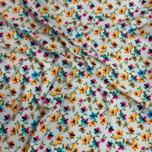 Bluish Grey Floral Linen Boski