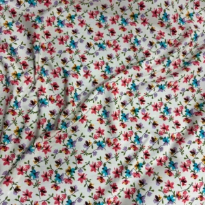 Off White Floral Linen Boski