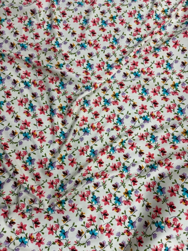 Off White Floral Linen Boski