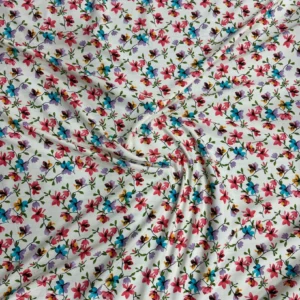 Off White Floral Linen Boski