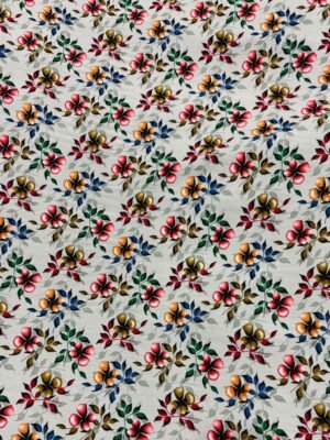 Light Grey Floral Linen Boski