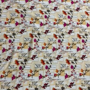Light Yellowish Floral Linen Boski
