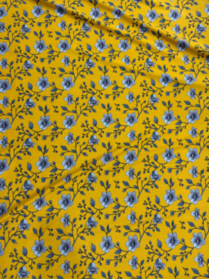 a Yellow Floral Linen Boski