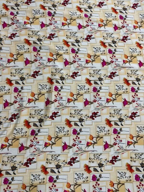 Light Yellowish Floral Linen Boski