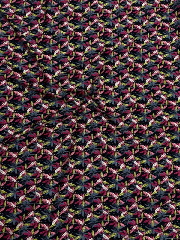 b 2 Black Palm Leaves Linen Boski
